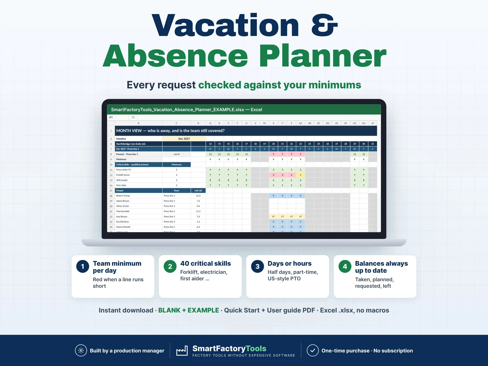 Vacation & Absence Planner – main listing image